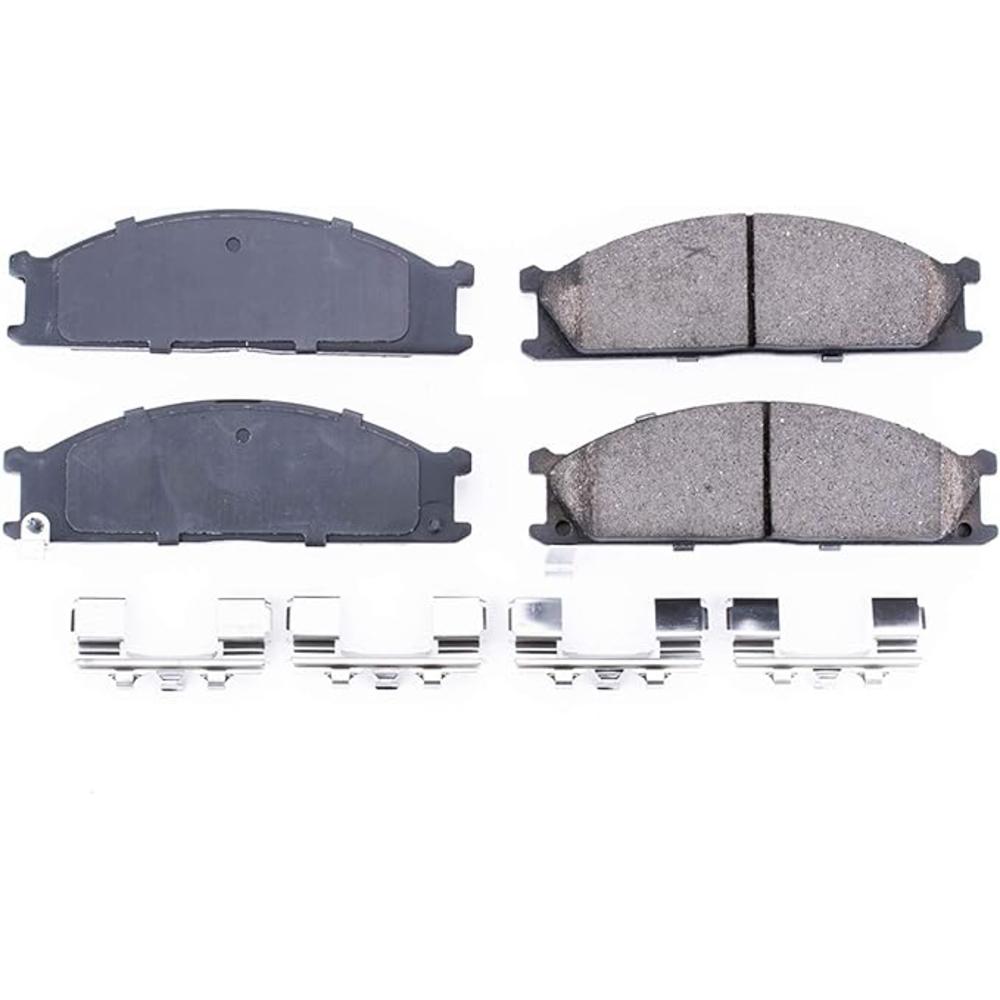 Powerstop Brake Pad Sets 2-Wheel Set Front Hardbody Truck Frontier - Black/Gray