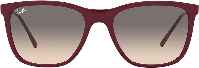 Ray-Ban Open Box RAY-BAN RB4344 SQUARE SUNGLASSES - RED CHERRY/CLEAR GRADIENT GREY
