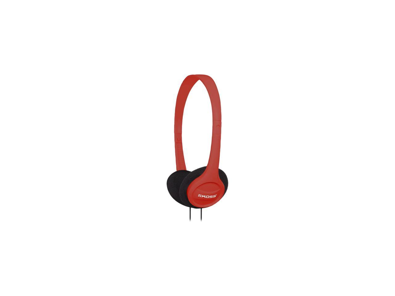 Koss KPH7 On-Ear Portable Stereo Headphones, Red