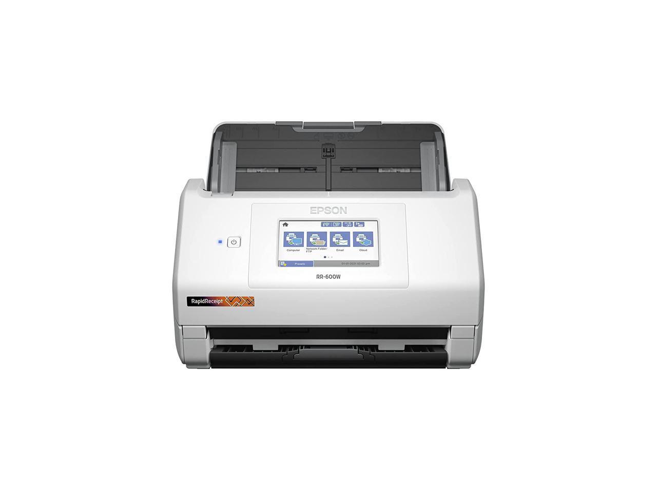 Epson RapidReceipt RR-600W Wireless Desktop Color Duplex Receipt and Document Scanner with Receipt Management and PDF Software