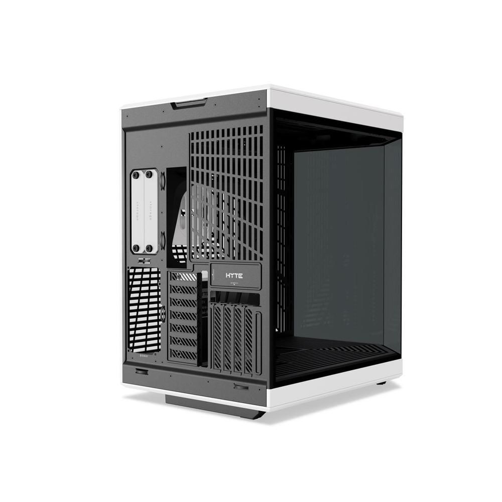 HYTE Y70 CS-HYTE-Y70-BW Dual Chamber Mid-Tower ATX Case with PCIe 4.0 Express Riser Cable Included, White/Black
