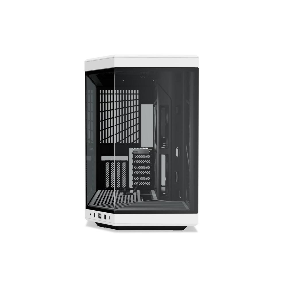 HYTE Y70 CS-HYTE-Y70-BW Dual Chamber Mid-Tower ATX Case with PCIe 4.0 Express Riser Cable Included, White/Black