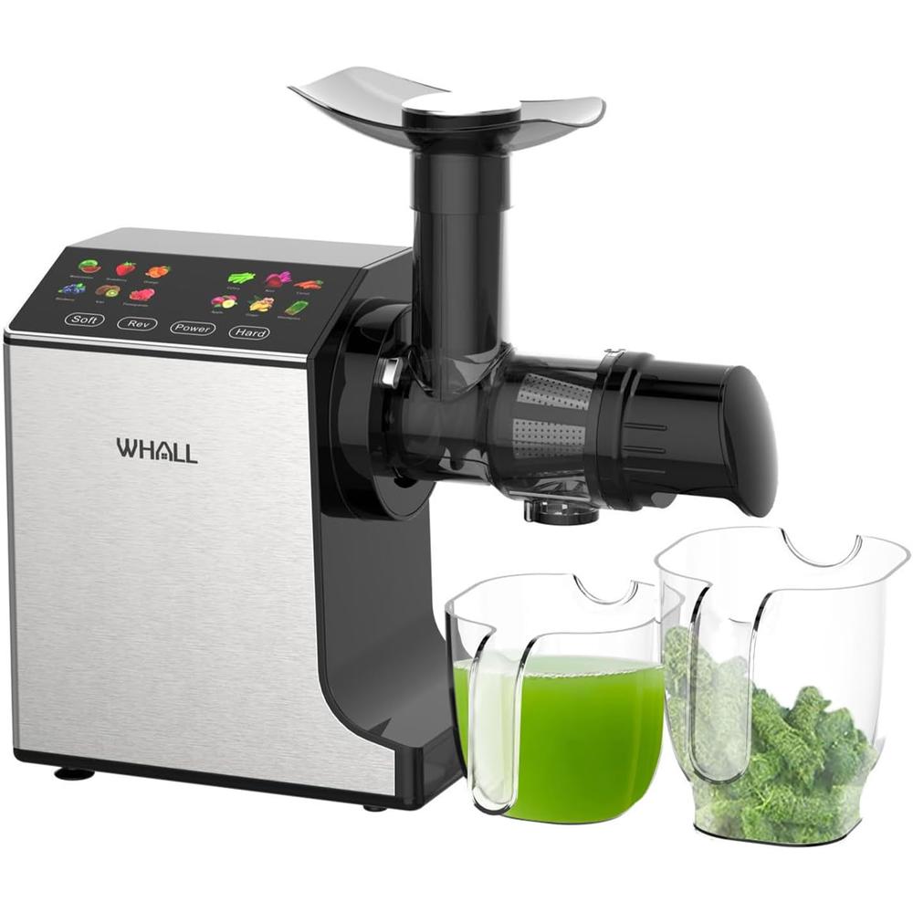 WHALL Open Box Whall Slow, Masticating & Cold Press Juicer Machine, 2 Speeds ZM1523 - SILVER