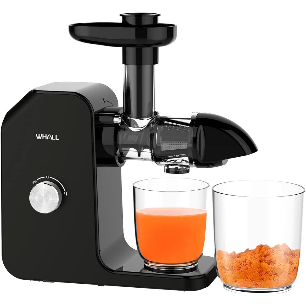 WHALL Open Box Whall Slow Juicer, Masticating, Celery Cold Press Juicer Machines ZM1512 - Black