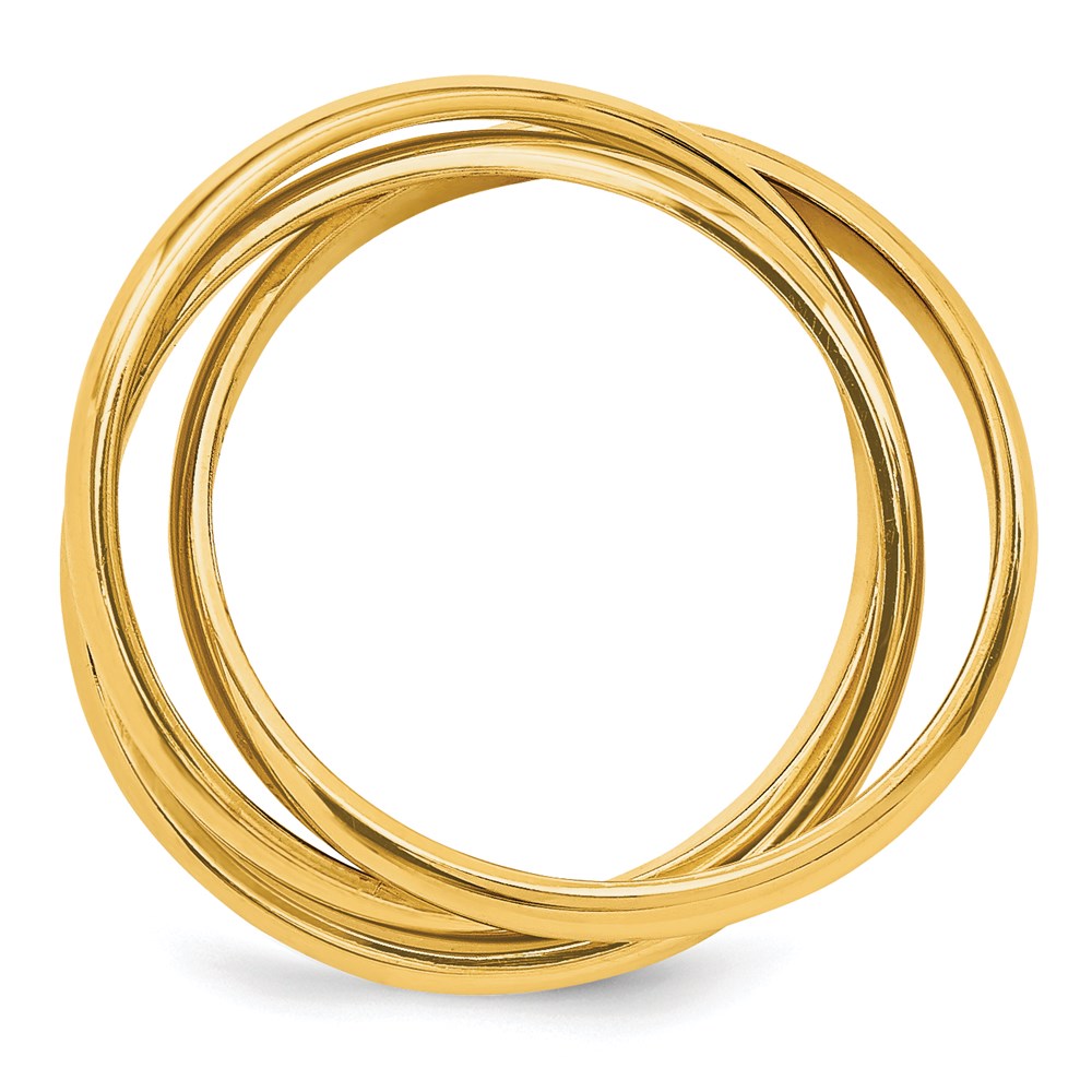 Goldia 14K Yellow Gold Polished Rolling Ring