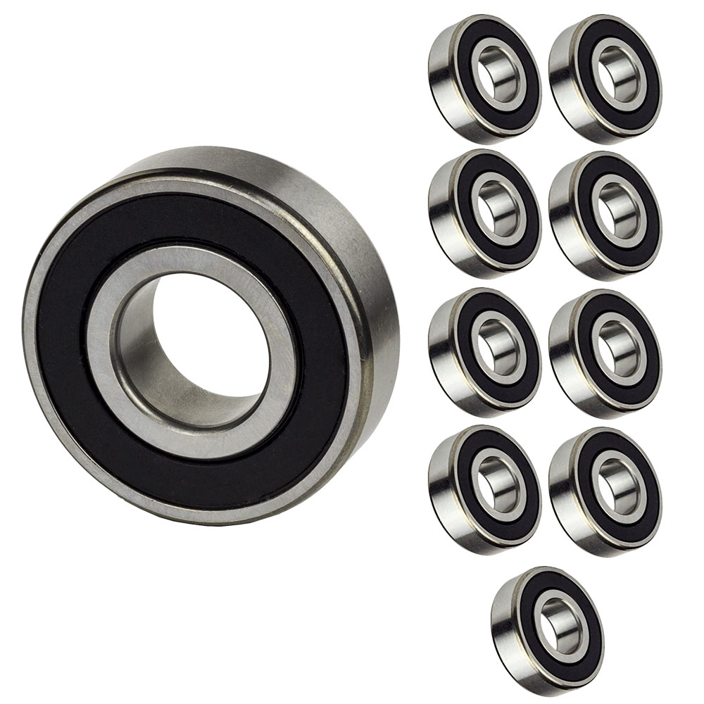 Jeremywell 6205-2RS Ball Bearing Dual Sided Rubber Sealed (10PCS)