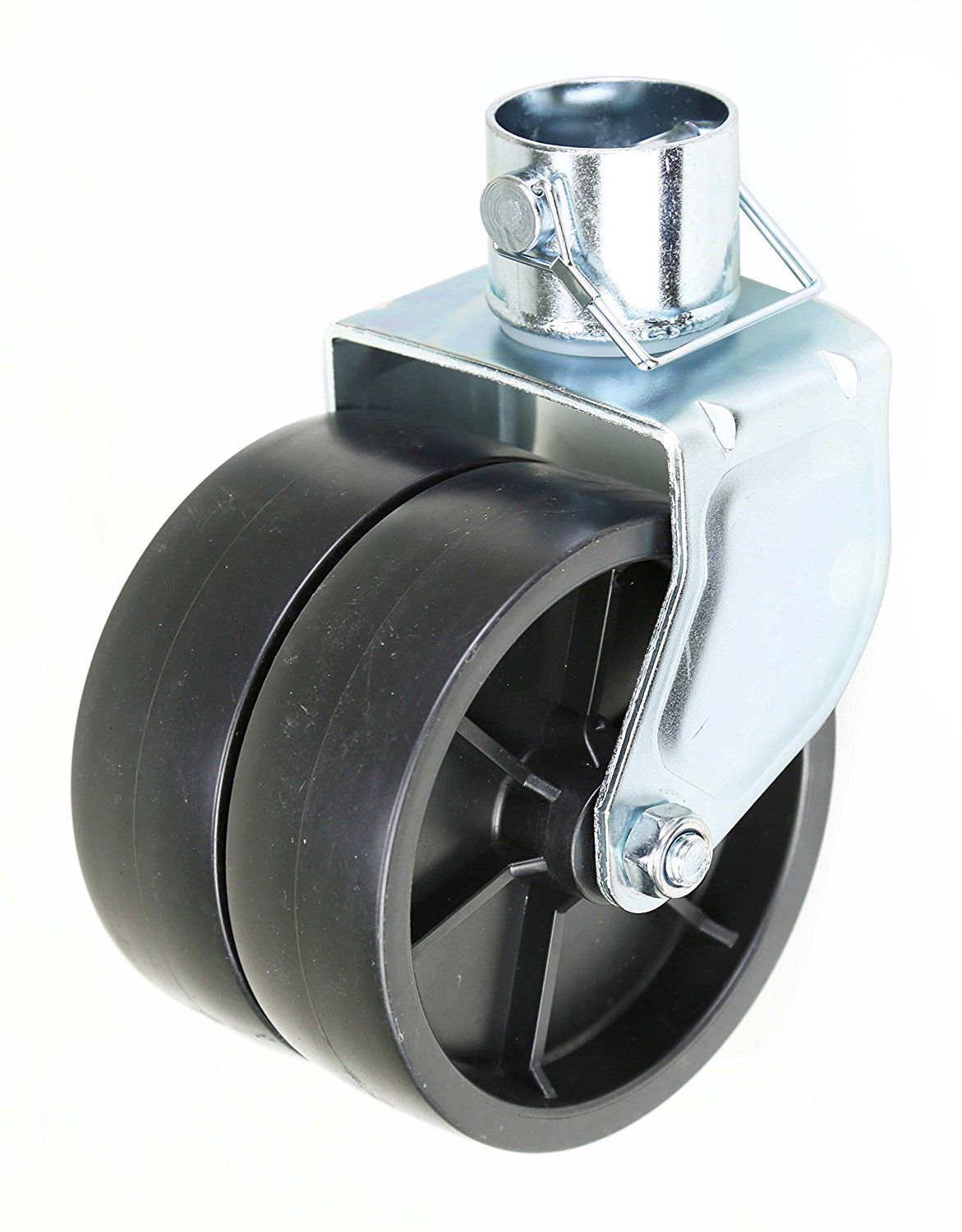 Jeremywell 6" Dual Trailer Swirl Jack Caster Wheel With Pin 2000lbs