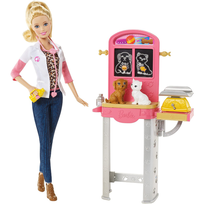 Mattel Barbie Careers Pet Vet Doll and Playset