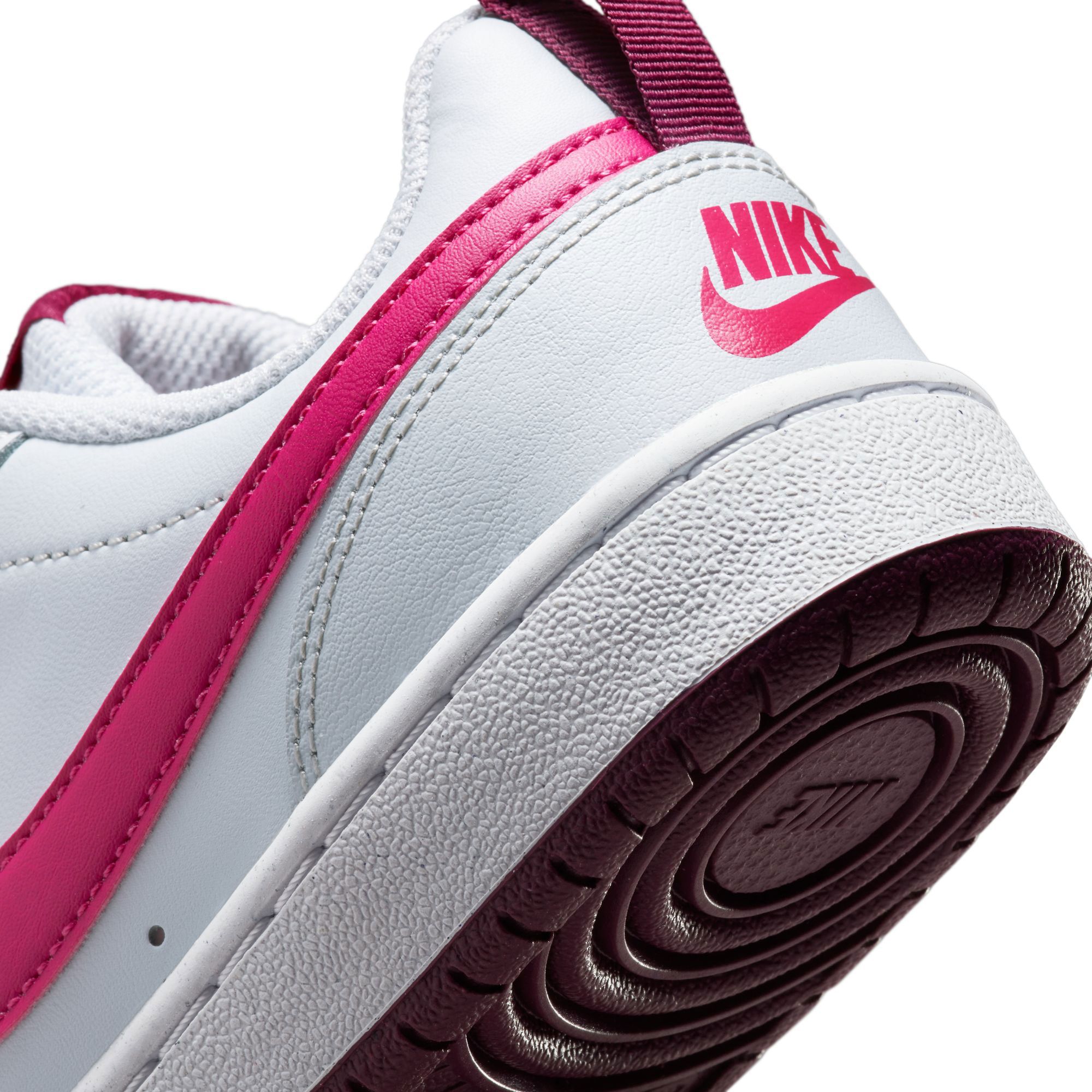 Nike Big Kid's Nike Court Borough Low 2 Pure Platinum/Pink Prime (BQ5448 015)