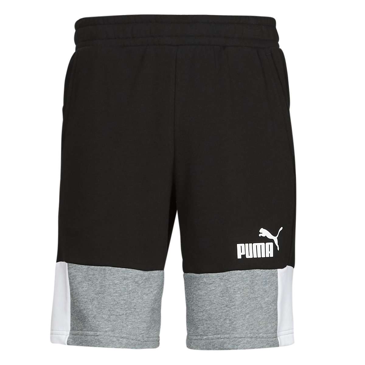 Puma Men's Puma Black/White/Gray ESS+ Block 10" Shorts