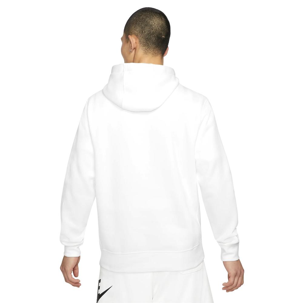 Nike Men's Nike Sportswear White/Black Club Fleece Full-Zip Hoodie (BV2645 100)