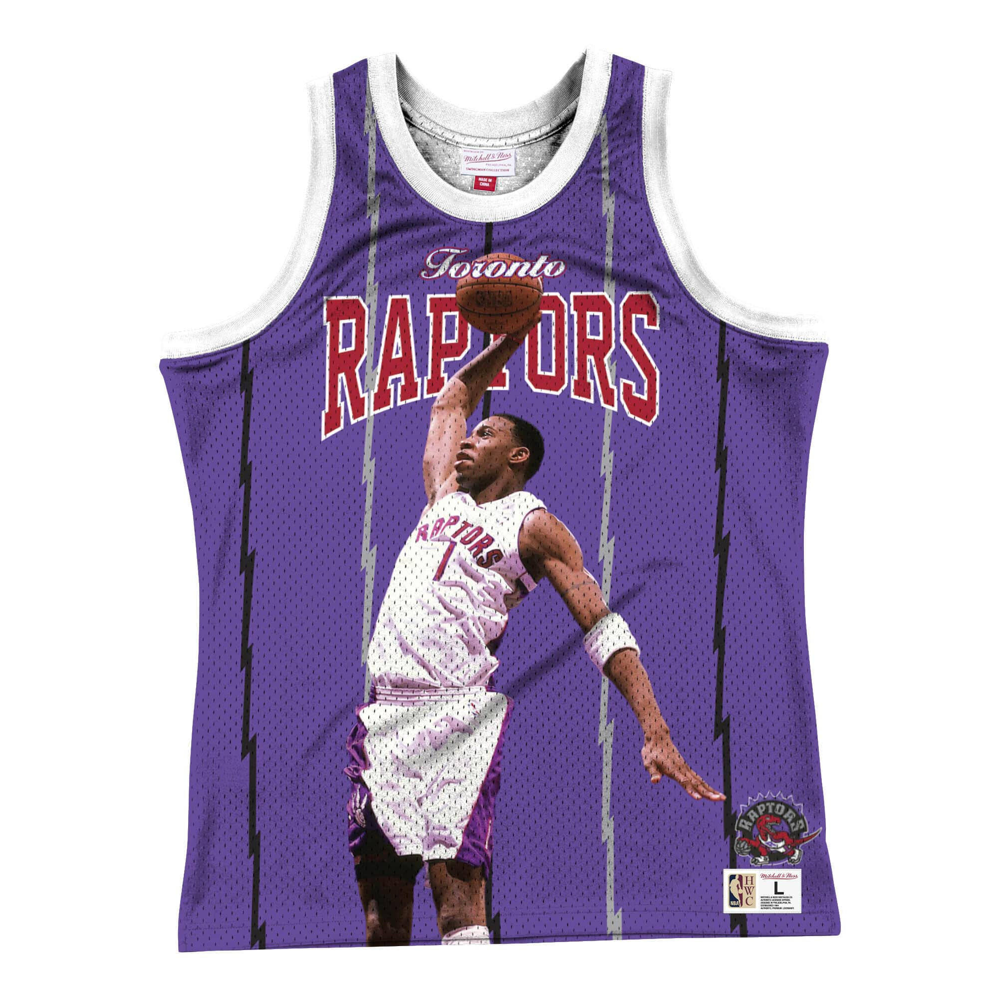 Mitchell & Ness Purple NBA Toronto Raptors Tracy McGrady Sublimated Player Tank