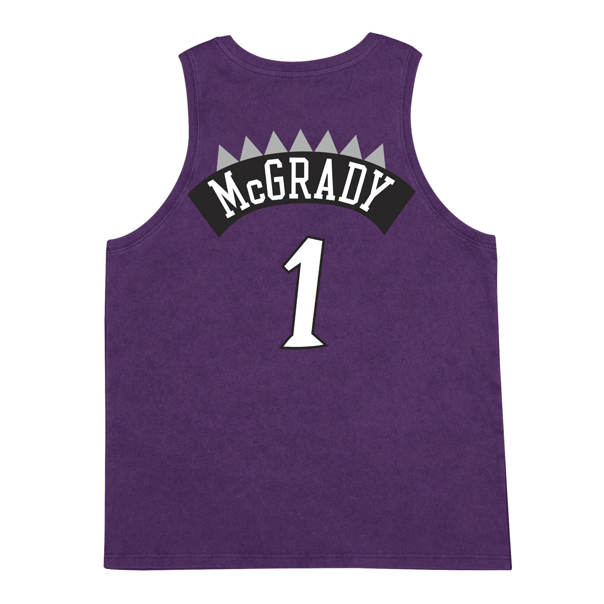 Mitchell & Ness Purple NBA Toronto Raptors Tracy McGrady QNT Acid Wash Tank