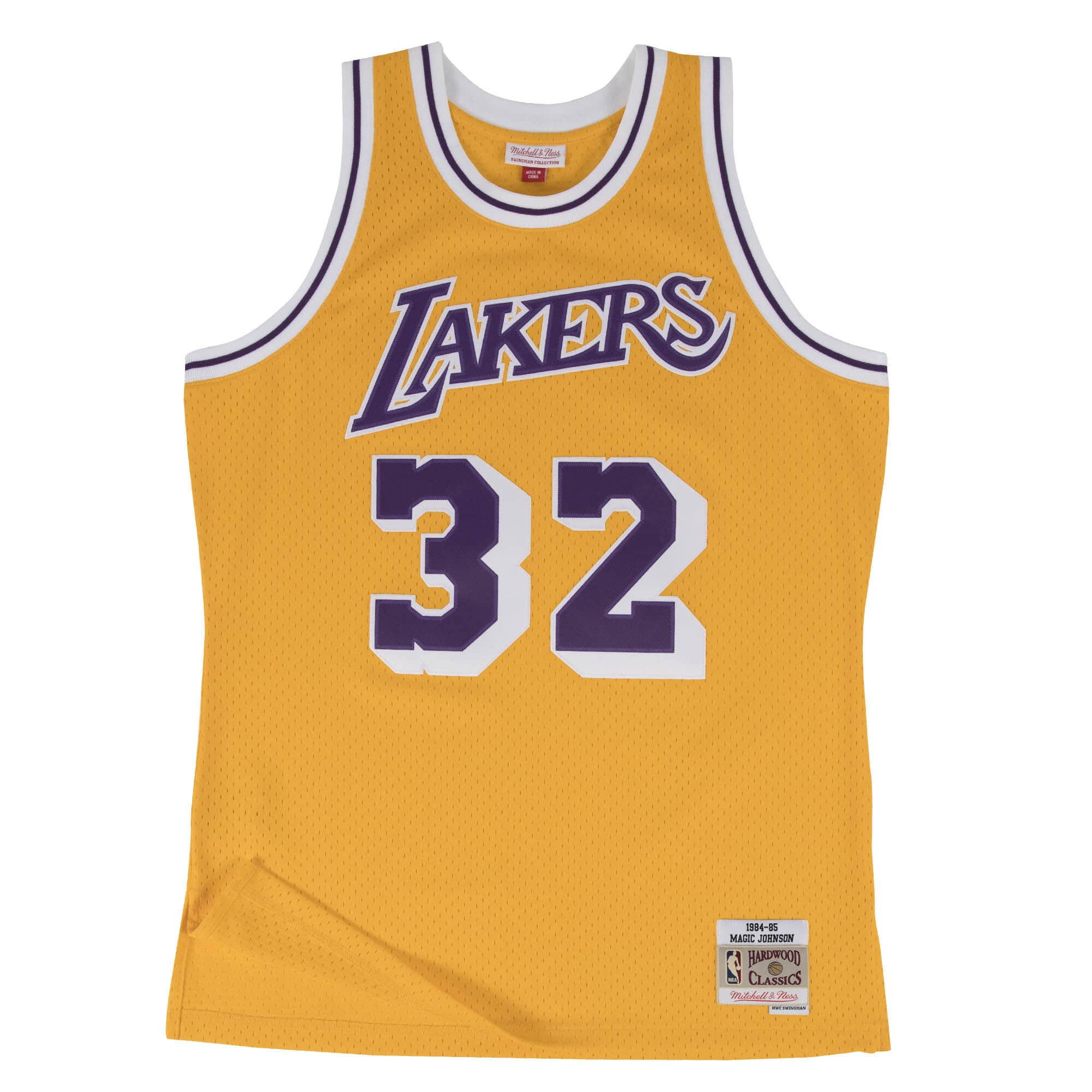 Mitchell & Ness Gold NBA Los Angeles Lakers Magic Johnson 1984-85 Home Swingman Jersey