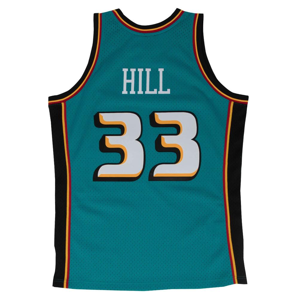 Mitchell & Ness Teal NBA Detroit Pistons Grant Hill 1998 Road Swingman Jersey