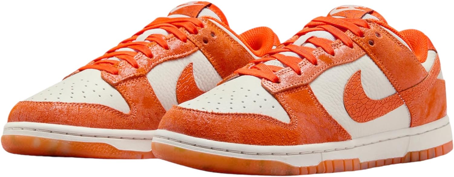 Nike Women's Nike Dunk Low "Cracked Orange" Light Bone/Safety Orange (FN7773 001)