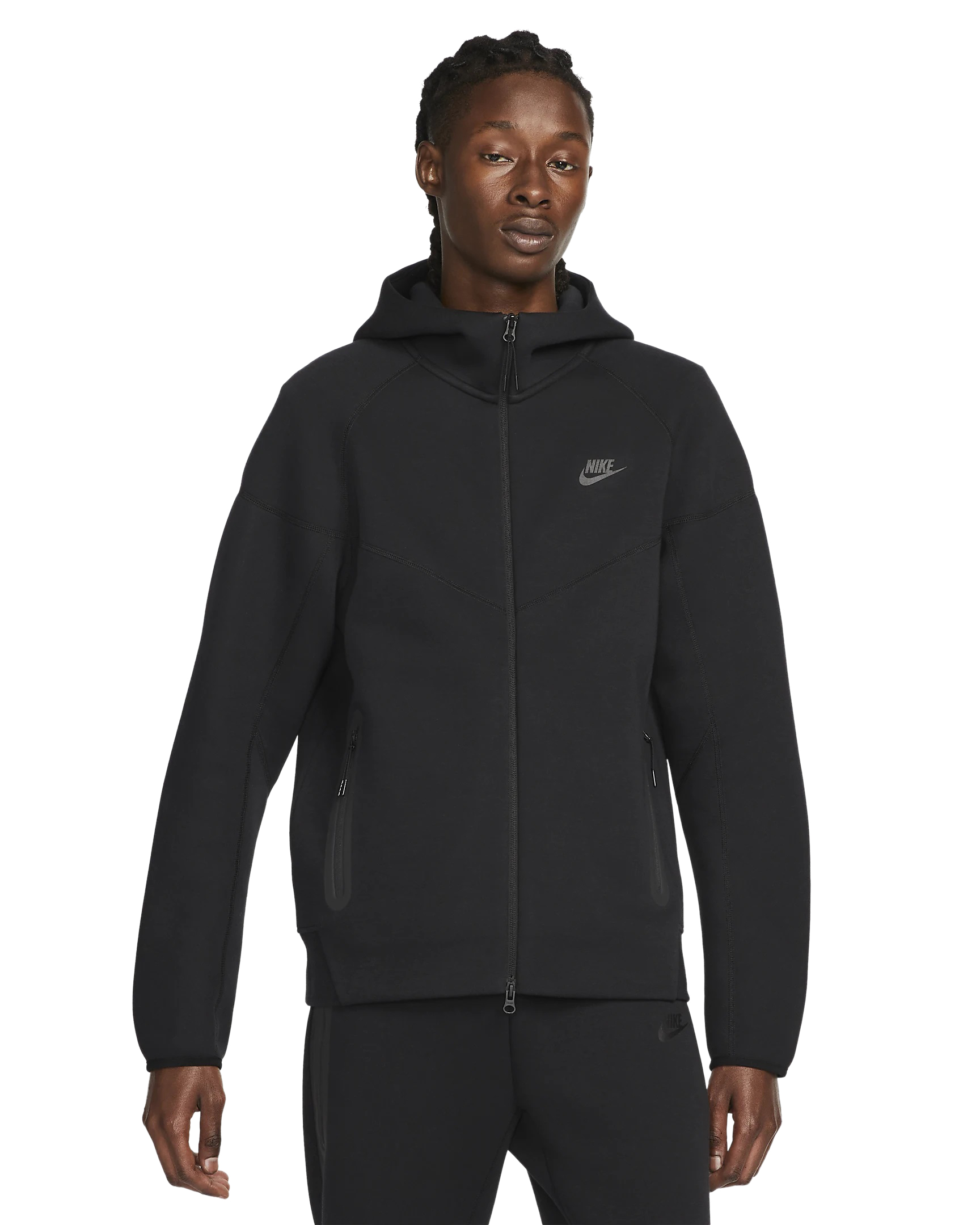 Nike Men's Nike Sportswear Tech Fleece Black Windrunner Full Zip Hoodie