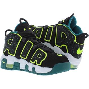 Big Kid's Nike Air More Uptempo Black/Volt-Geode Teal (DZ2809 001)