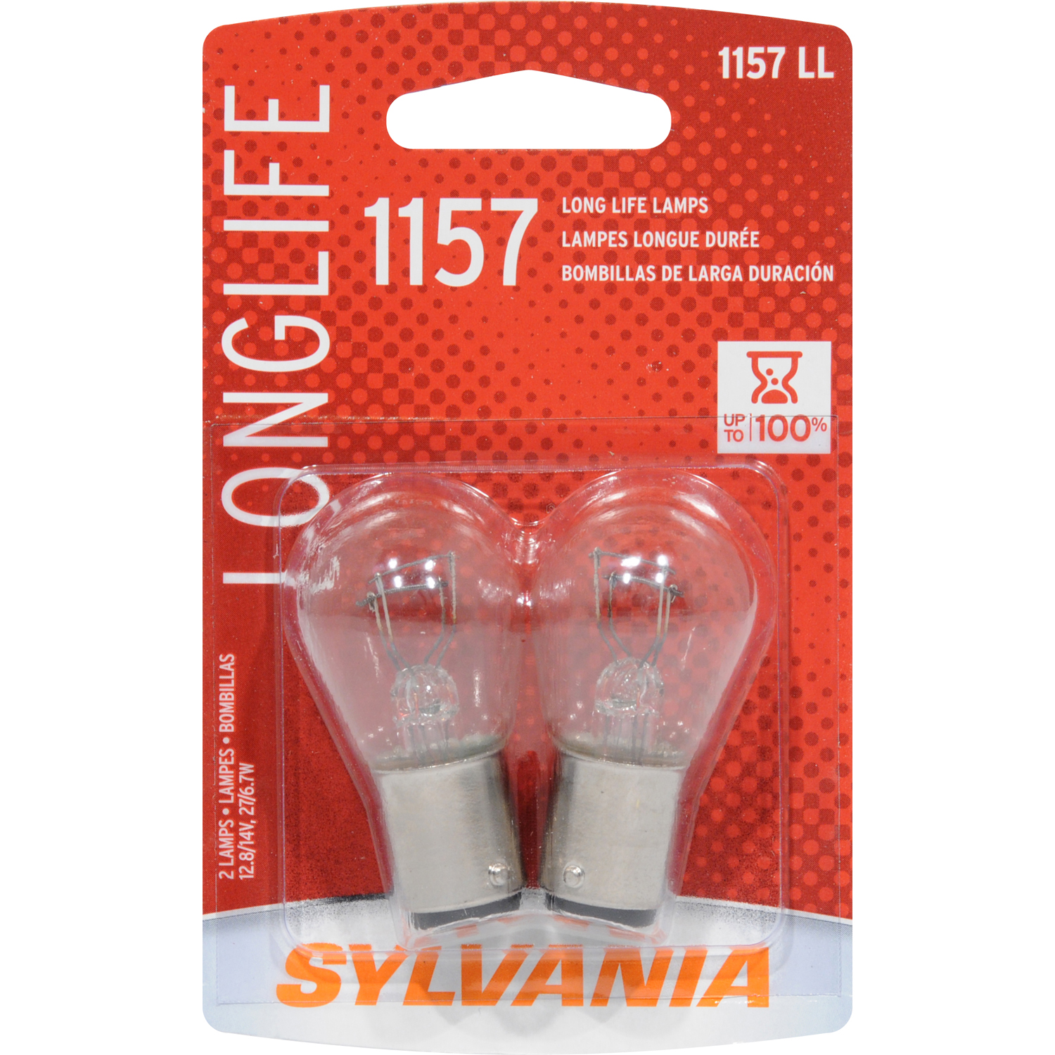 Sylvania NEW SYLVANIA 1157 Long Life Miniature Bulb, (Contains 2 Bulbs) 32575