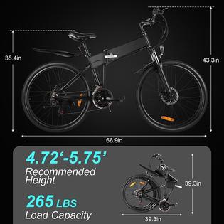 Vivi 350w 26 Electric Commuter Bike 21 Speed Max Speed 15mph W Removable 10 4ah Battery Double Shock Front Rear Disc Brake Vivi 350w 26 Electric Commuter Bike 21 Speed Max Speed 15mph W Removable 10 4ah Battery Double Shock Front Rear Disc Brake