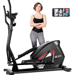 funmily Adjustable 10 Level Elliptical Machines for Home Use with Smart APP&Large LCD Display, 390lb Capacity Elliptical Cross Trainer