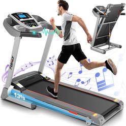 funmily 3.0 HP 13% Incline Electric Treadmill, 9 MPH Folding Treadmill with App Control, LCD, Pulse Monitor for Walking Running Workout