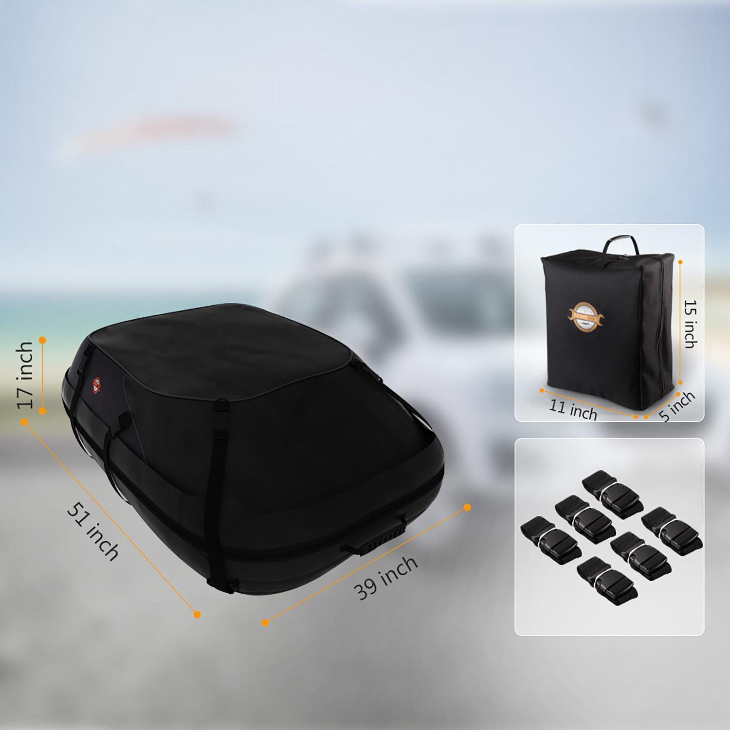 HappyDeal [Travel Offer+Delivery] 15-20 Cubic Car Top Carrier Cargo Vehicles Waterproof Roof Top Cargo Bag Carrier Travel Luggage Bag