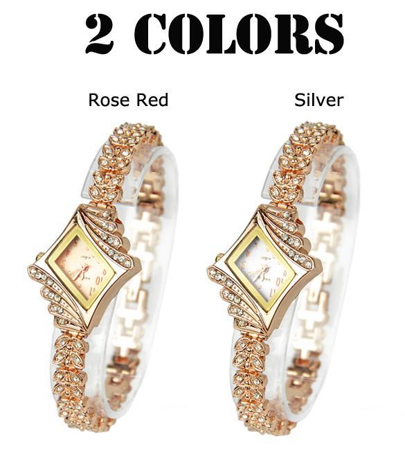 Happydeal Special Offer Delivery New Fashion Ladies Watch Alloy Crystal Quartz Diamond Bracelet Beautiful Bracelet Small Gift