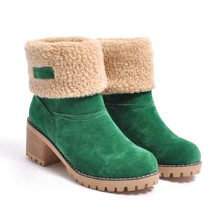 Happydeal Women Fashion High Heel Patchwork Multi Color Winter Boots