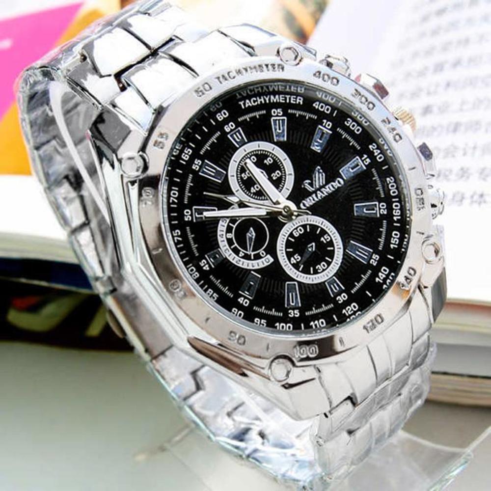 Generic Men's Fashion Wrist Watch, Stainless Steel Belt Business Quartz Watch, Exquisite Dial Men's Watch