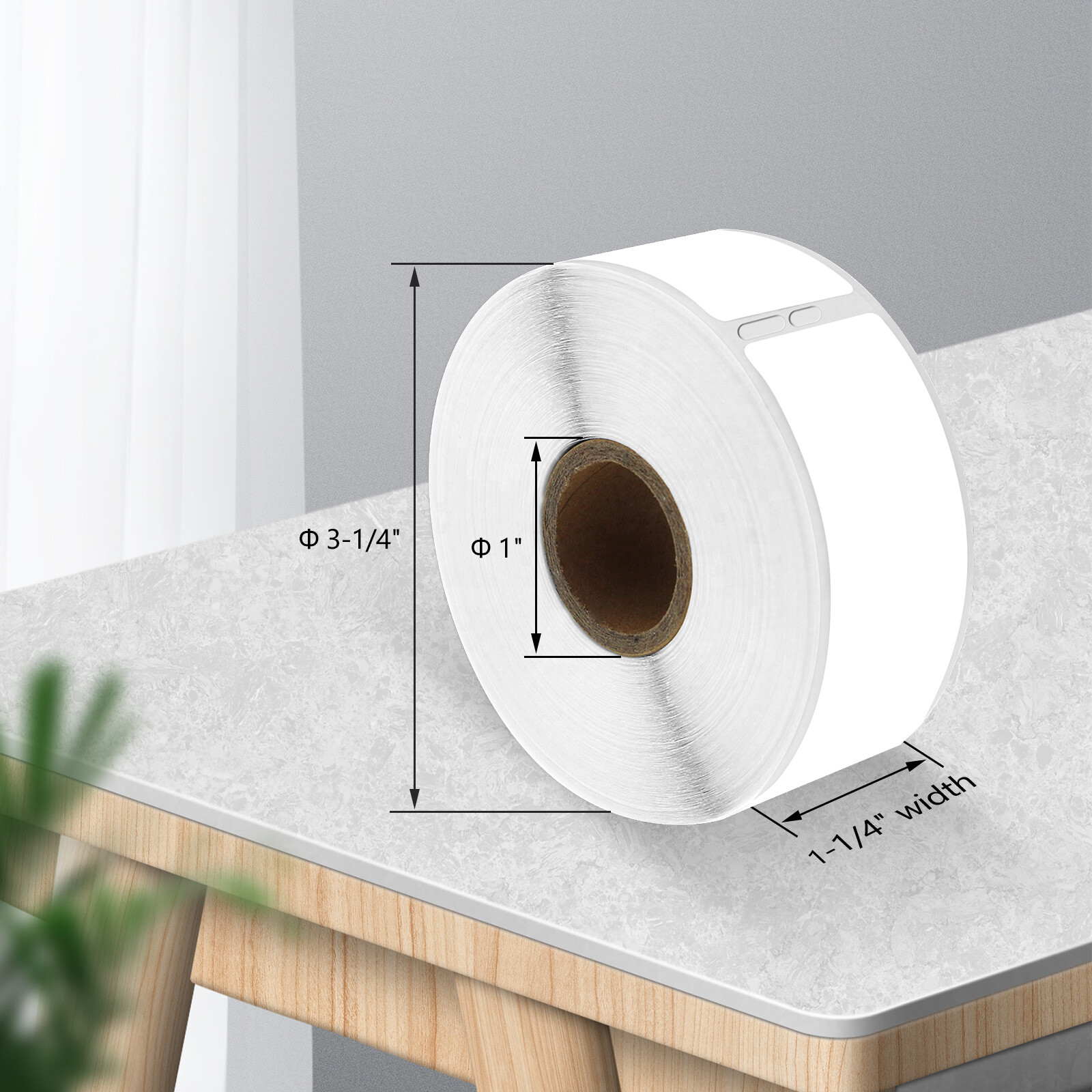 greencycle GREENCYCLE 5 Roll (350 Label/Roll) Standard White Shipping Address Label for Dymo 30252 1-1/8''(28mm) X 3-1/2''(89mm) BPA Free