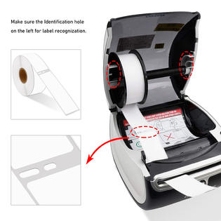 greencycle A30252-6PK GREENCYCLE 6 Roll (350 Label/Roll) Standard White Shipping Address Label for Dymo 30252 1-1/8''(28mm) X 3-1/2''(89mm) BPA Free