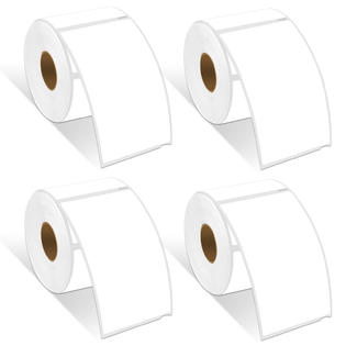 greencycle A30256-4PK GREENCYCLE 4 Roll (300 Label/Roll) Large White Shipping Address Label for Dymo 30256 2-5/16''(59mm) X 4''(101mm) BPA Free