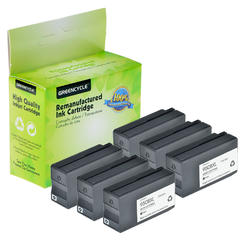 GREENCYCLE 6PK High Yield 950XL 950 CN045A Black Ink Cartridge Refilled for HP OfficeJet Pro 8600 8640 251dw Printer