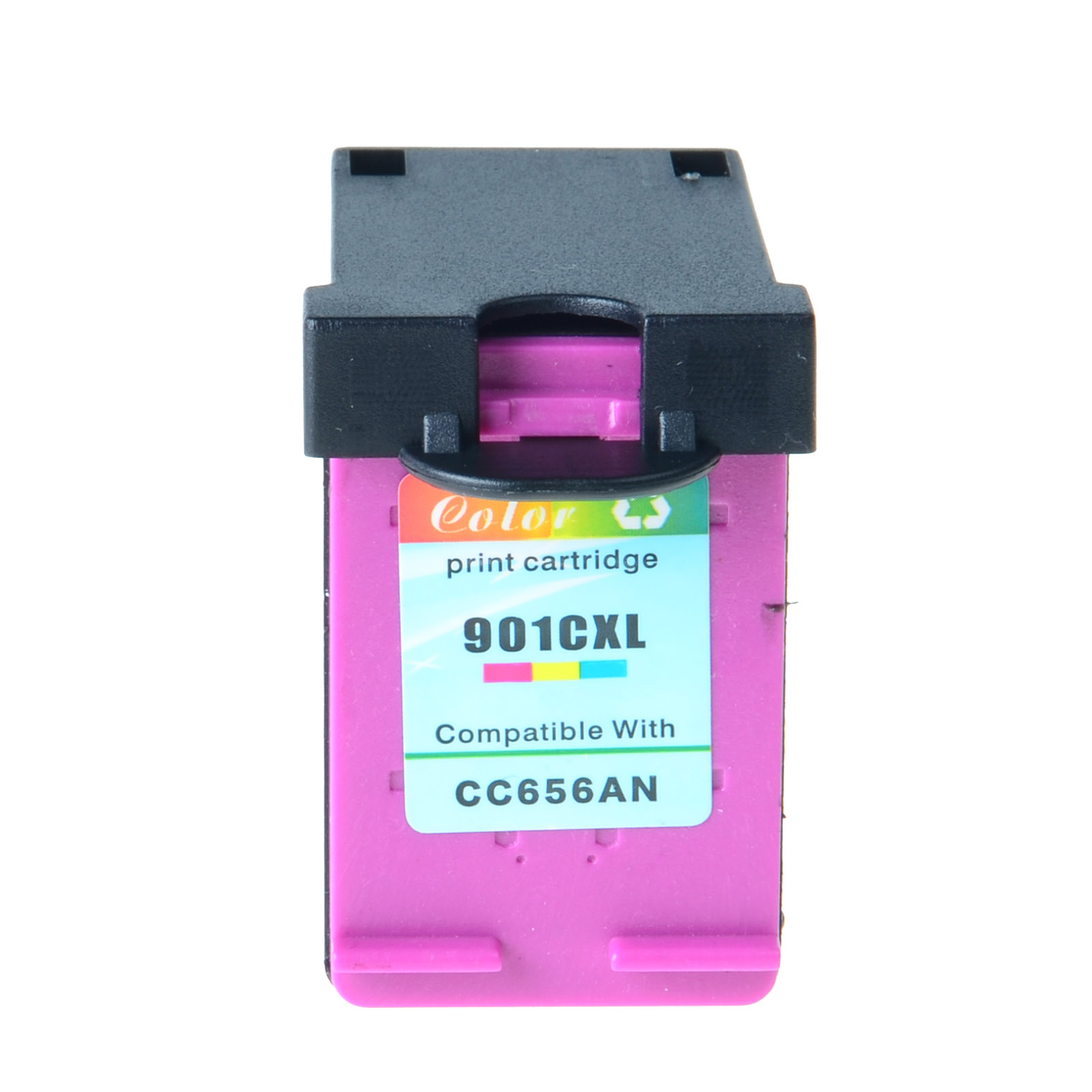 GREENCYCLE 1PK Remanufactured 901XL 901 XL CC656AN Tri-color Ink Cartridge Compatible for HP Officejet G510n J4550 4680 Printer