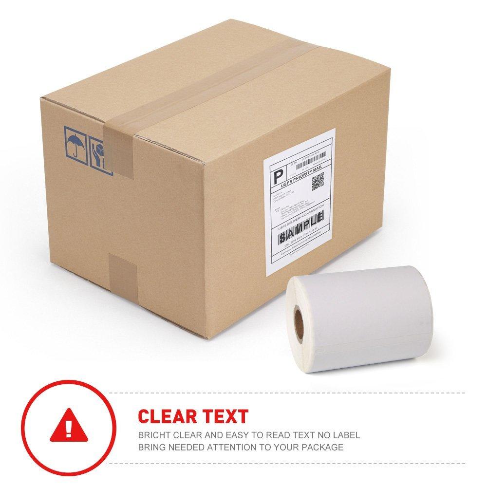 GREENCYCLE 2 Roll (220 Label/Roll) Large White Shipping Label for Dymo 1744907 4'' X 6'' LabelWriter 4XL Printer,BPA Free