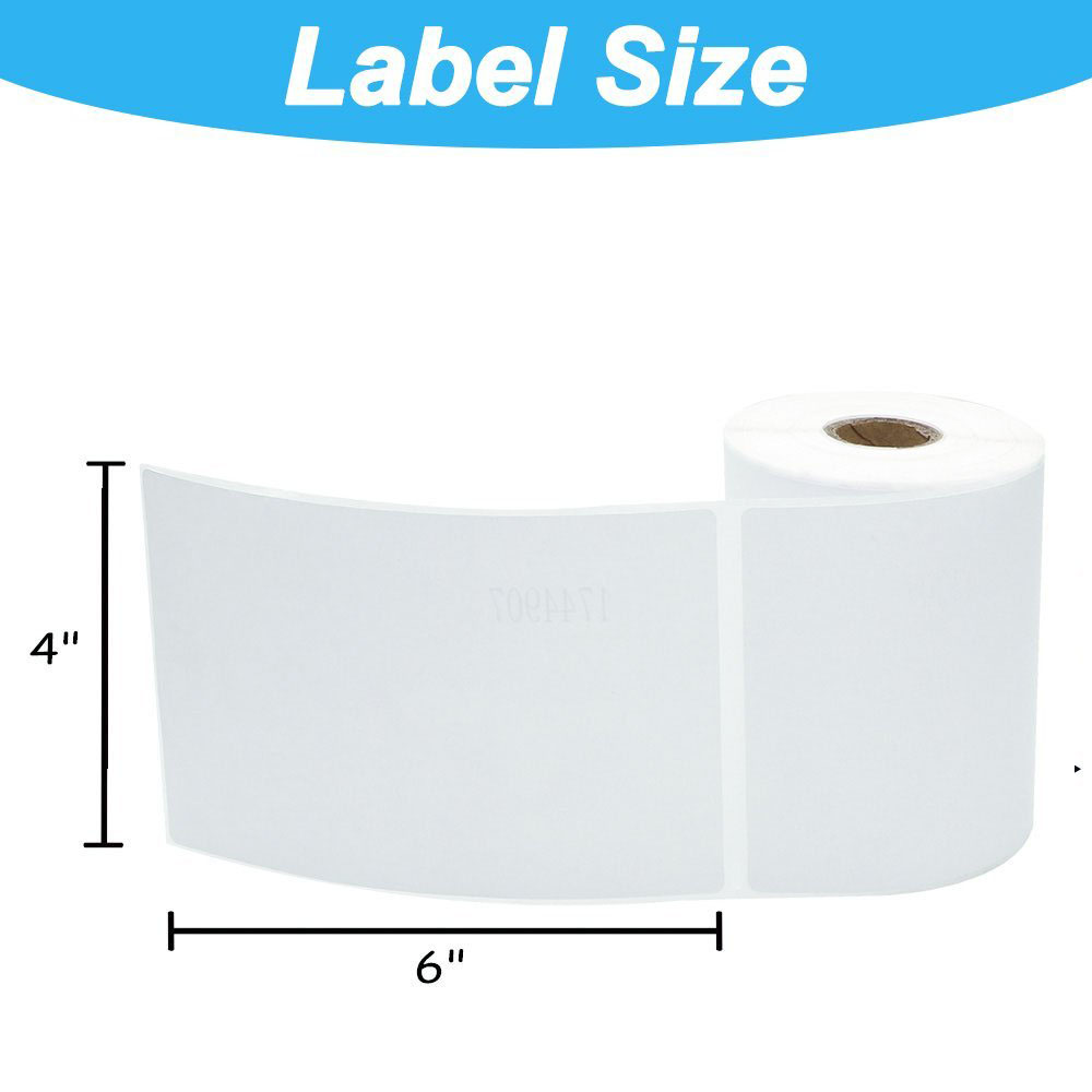 GREENCYCLE 8 Roll (220 Label/Roll) Large White Shipping Label for Dymo 1744907 4'' X 6'' LabelWriter 4XL Printer,BPA Free