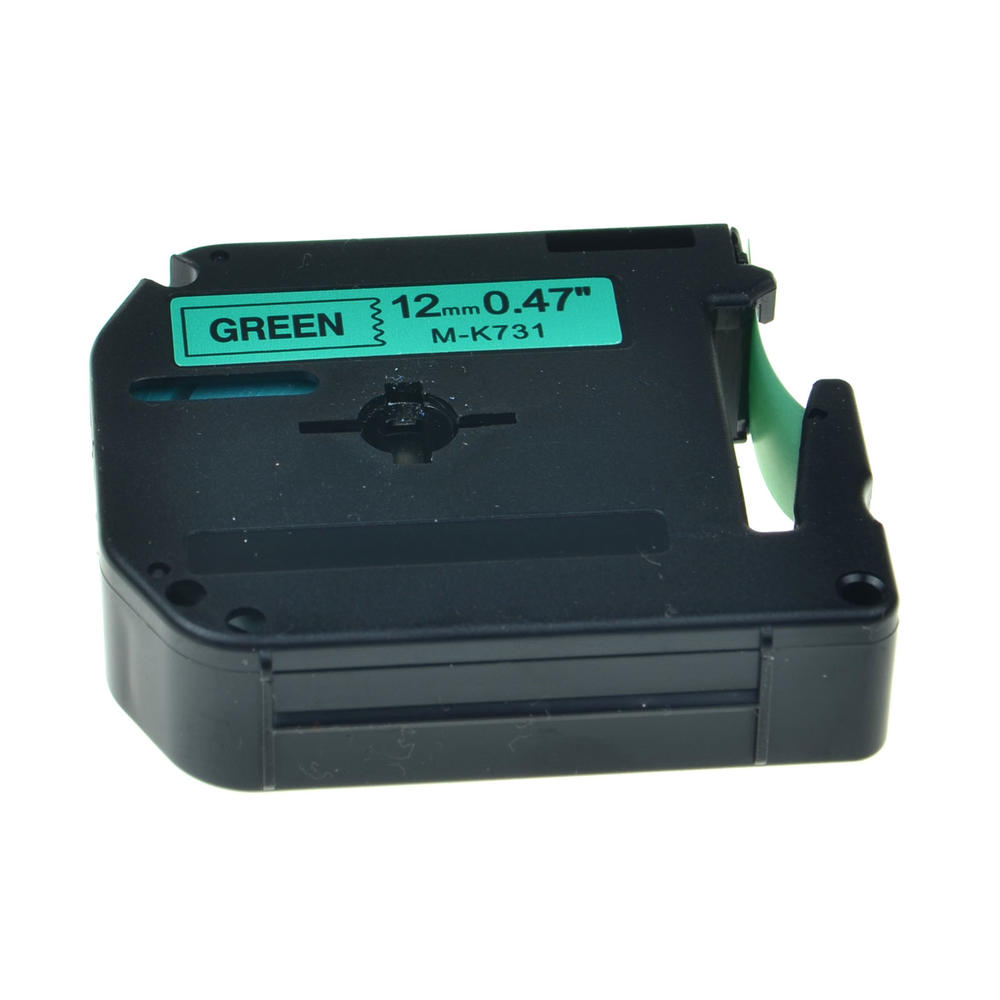 GREENCYCLE 4PK 12mm 8m Black on Green MK731 M731 M-K731 Label Tape Compatible for Brother P-touch Label Maker & Printer