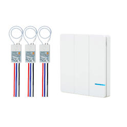 Greencycle Greencycle 1pk 3 Gang Wireless Light Switch Amp 3pk