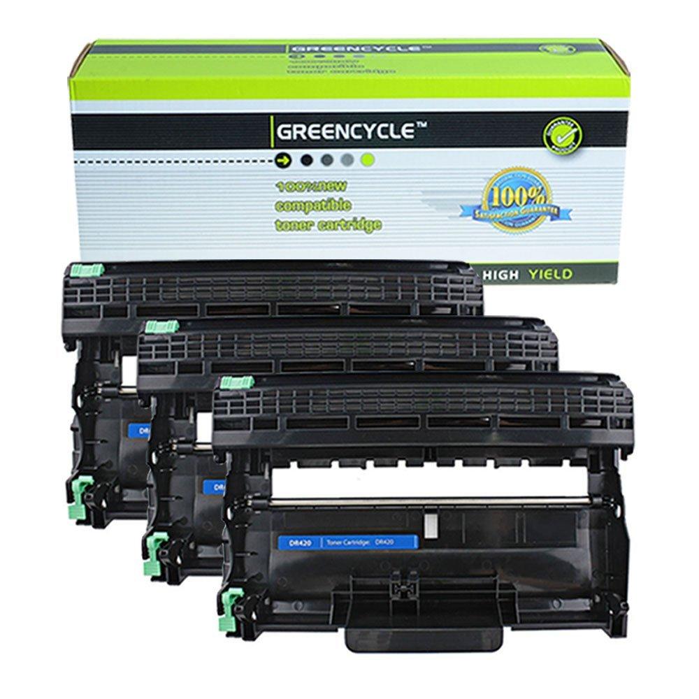 GREENCYCLE 3 Pack High Yield Black Cartridge Compatible for Brother DR420 Drum Unit use in HL-2240 MFC-7240 DCP-7060D Printer