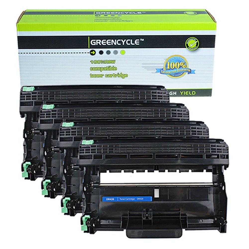GREENCYCLE 4 Pack High Yield Black Cartridge Compatible for Brother DR420 Drum Unit use in HL-2240 MFC-7240 DCP-7060D Printer