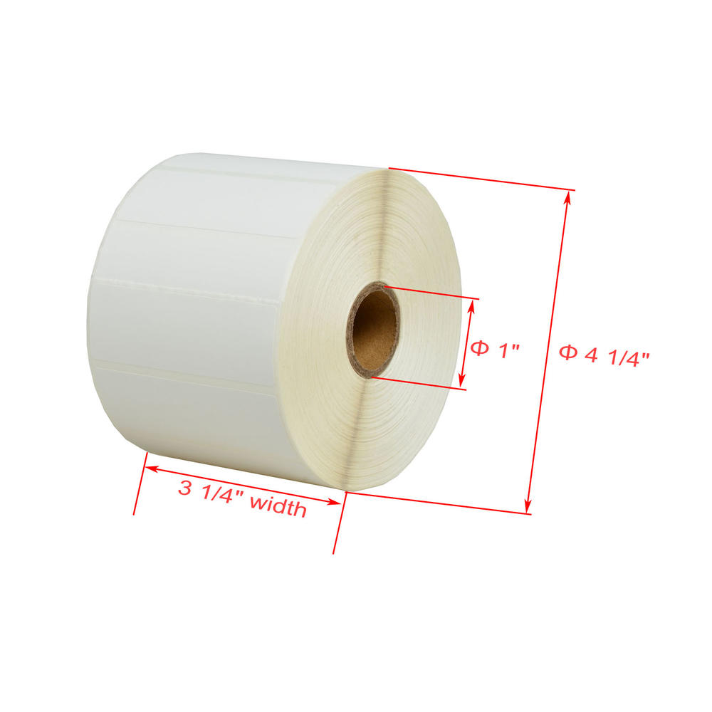 GREENCYCLE 20 Roll (2000 Labels/Roll) Compatible Zebra 3'' x 1'' Core 1'' Shipping Address Barcode Direct Thermal Paper Label