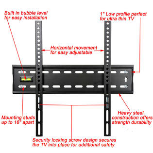 Videosecu Mp145bs1 Ultra Slim Flat Fixed Wall Mount Bracket For Sony Videosecu Ultra Slim Flat Fixed Wall Mount Bracket For Sony 46 55