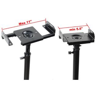Videosecu Ms07b 2x Steel Speaker Stand Tilt Side Clamp Audio