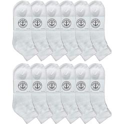 Yacht&Smith 12 Units of 12 Pairs of SOCKSNBULK Men's Quarter Length Ankle Socks, King Size Sock Size 13-16 - Big And Tall Mens Ankle Socks
