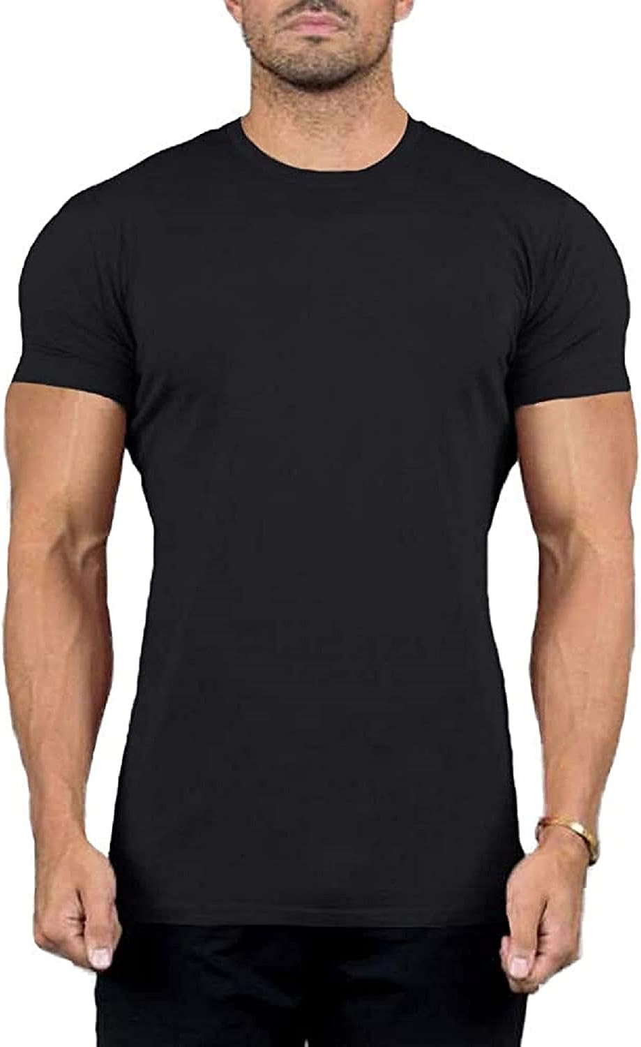 SOCKS'NBULK Mens Cotton Crew Neck Short Sleeve T-Shirts Mix Colors Bulk Pack