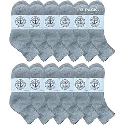 Yacht & Smith Mens Wholesale Mid Ankle Socks, Cotton Sport Athletic Ankle Socks,12 Packs