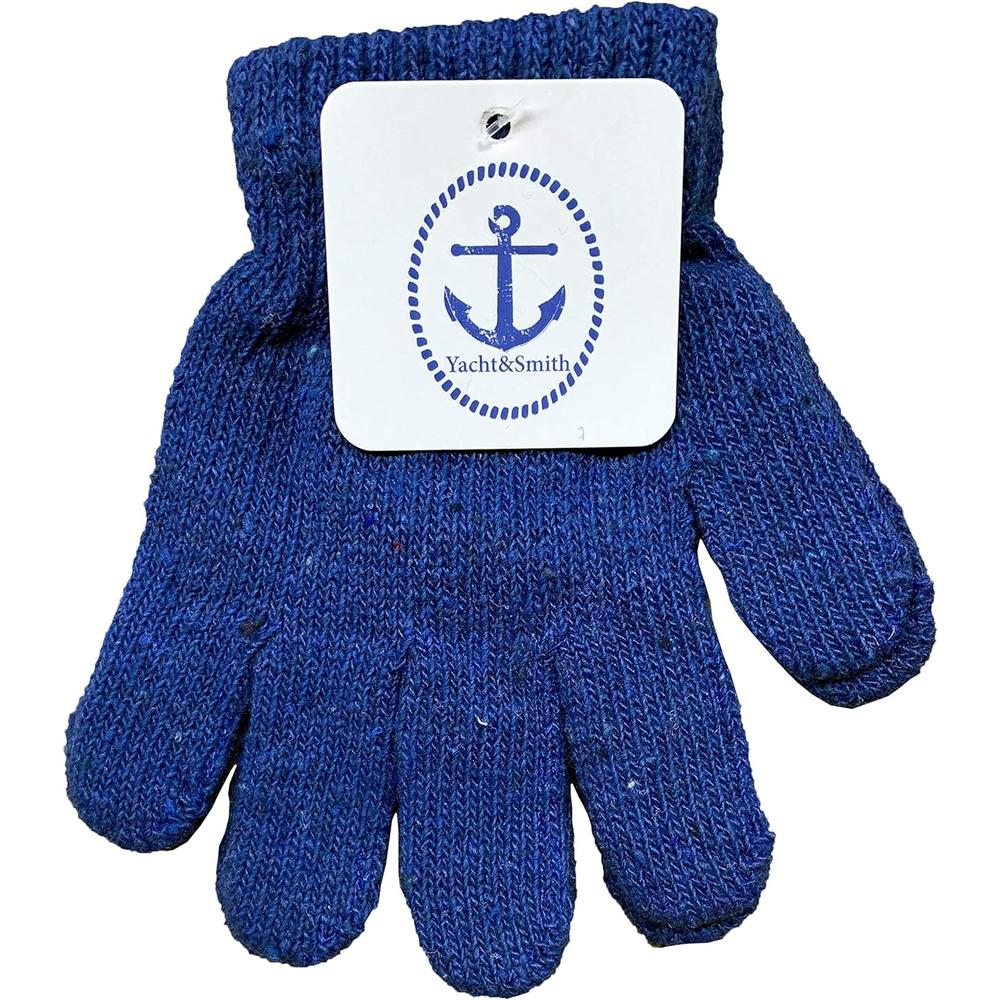 Yacht & Smith Kids Warm Winter Colorful Magic Stretch Gloves And Mittens For 3-8 Age Kids (24 Pairs Pack A)