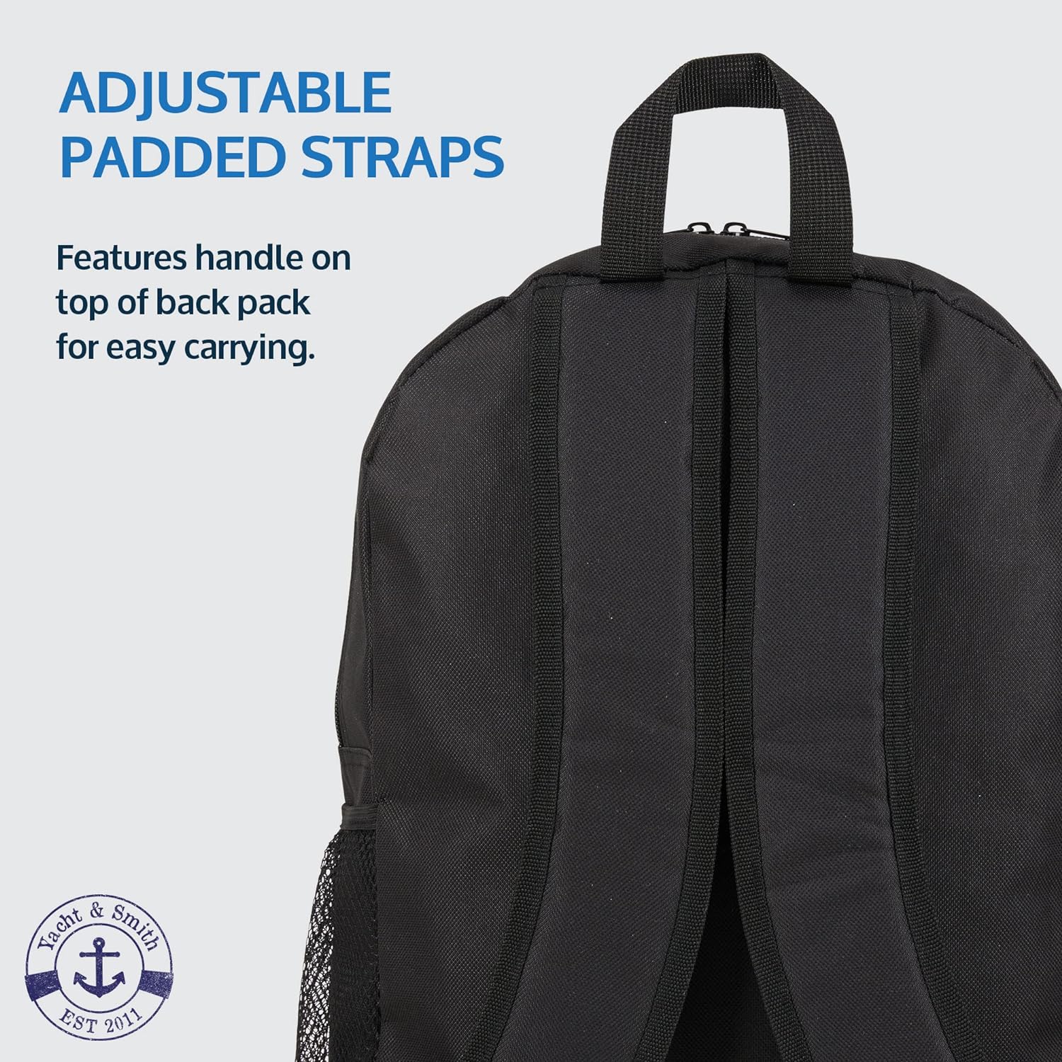 YACHT & SMITH 12 Pack 17 Inch Wholesale Backpacks for Kids, Case of Bookbags Water Resistant Knapsacks (12 Pack Black)