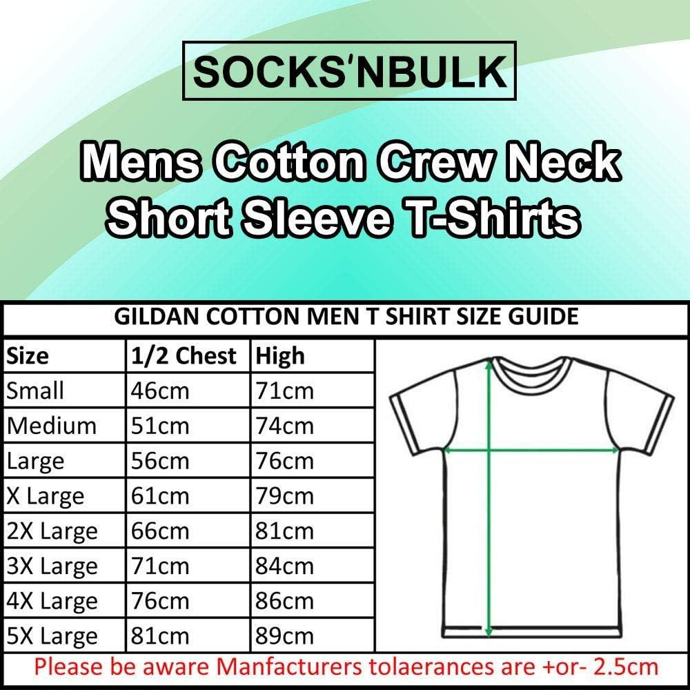 SOCKS'NBULK Mens Cotton Crew Neck Short Sleeve T-Shirts Mix Colors Bulk Pack Value Deal (60 PK)